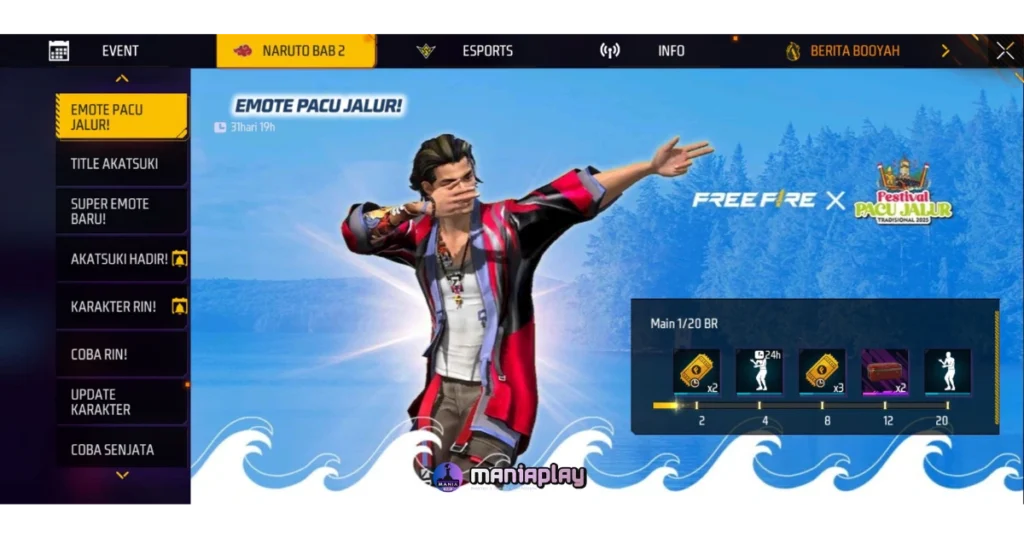 Pacu Jalur emote baru free fire