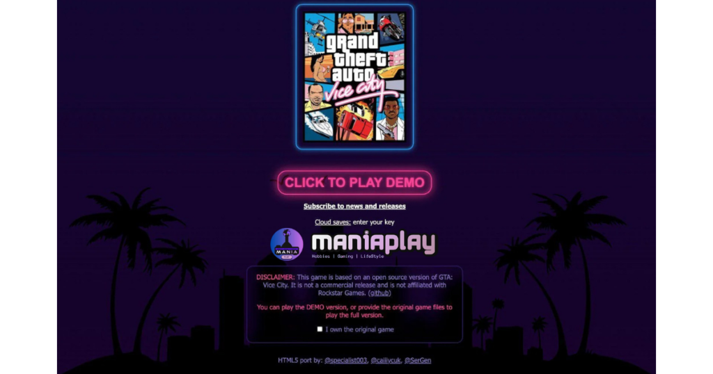 GTA Vice City Versi Browser
